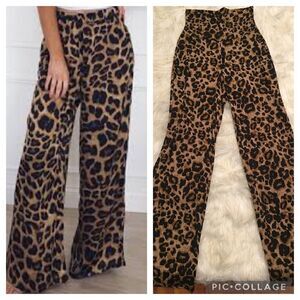 High waist Jaguar Print Flare pants! TALL 31 inseam